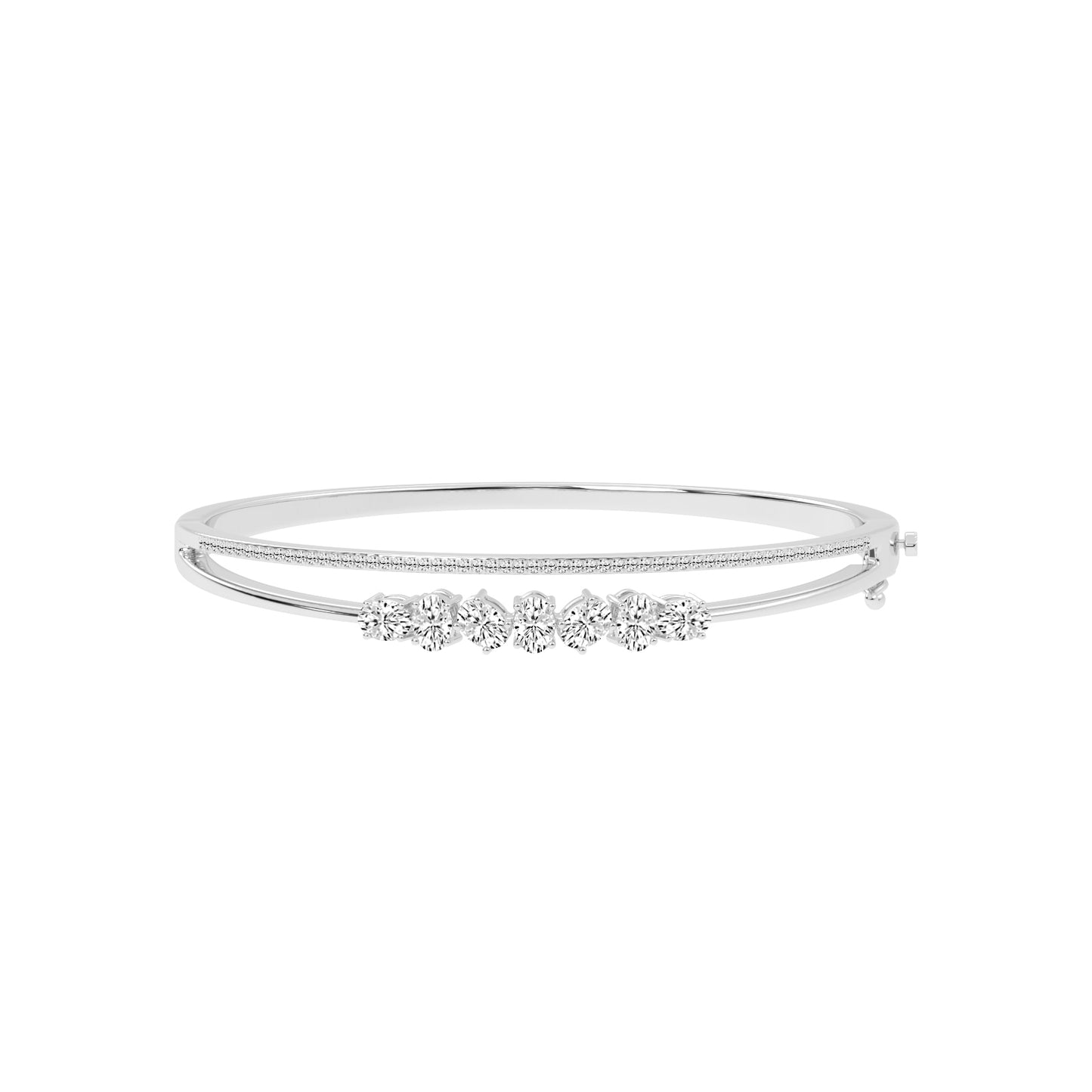 Elara 2Ct Split Oval Cut Kada Lab Diamond Bracelet
