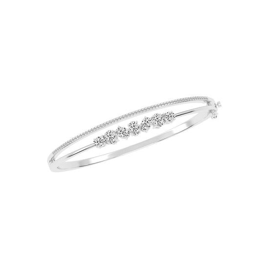 Elara 2Ct Split Oval Cut Kada Lab Diamond Bracelet
