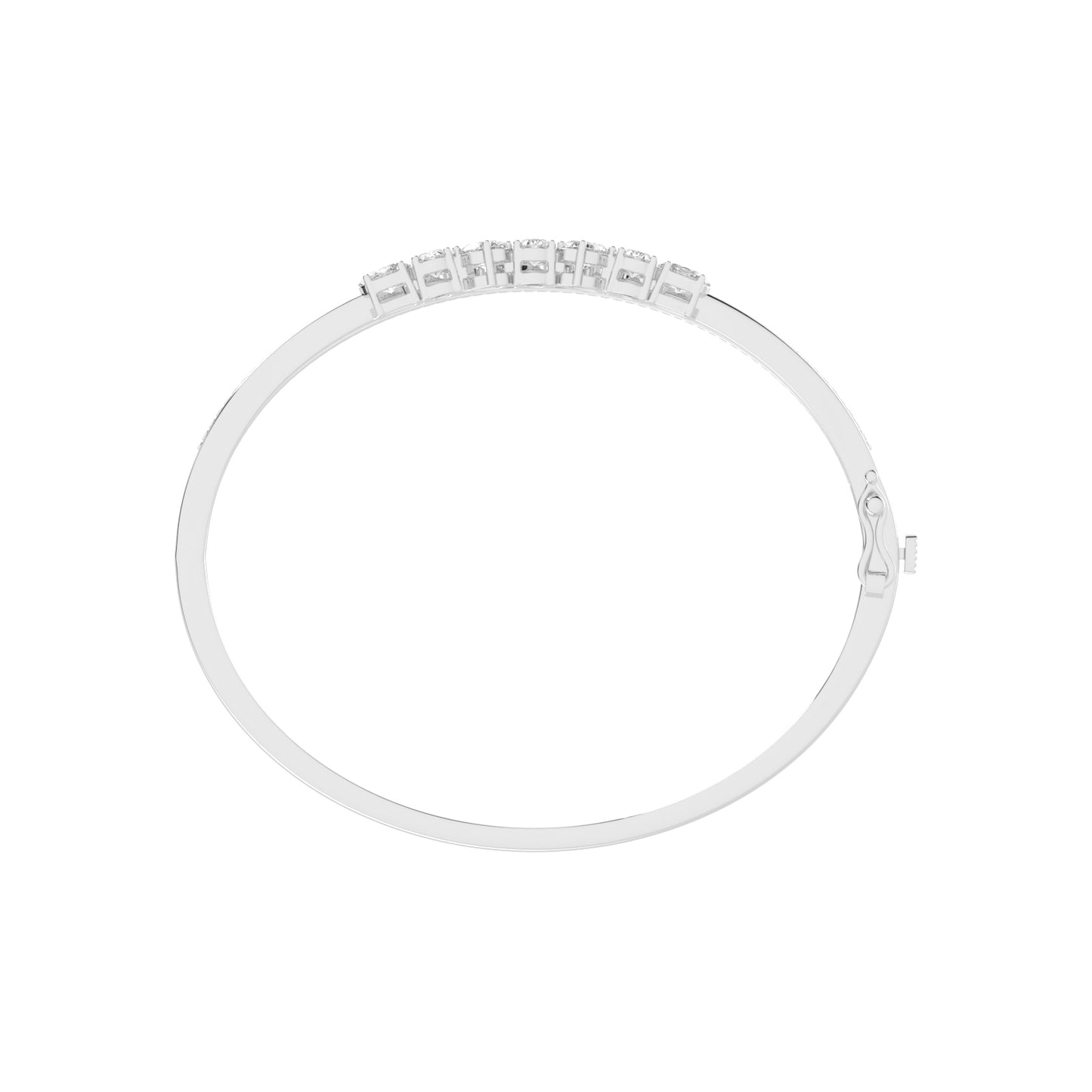 Elara 2Ct Split Oval Cut Kada Lab Diamond Bracelet