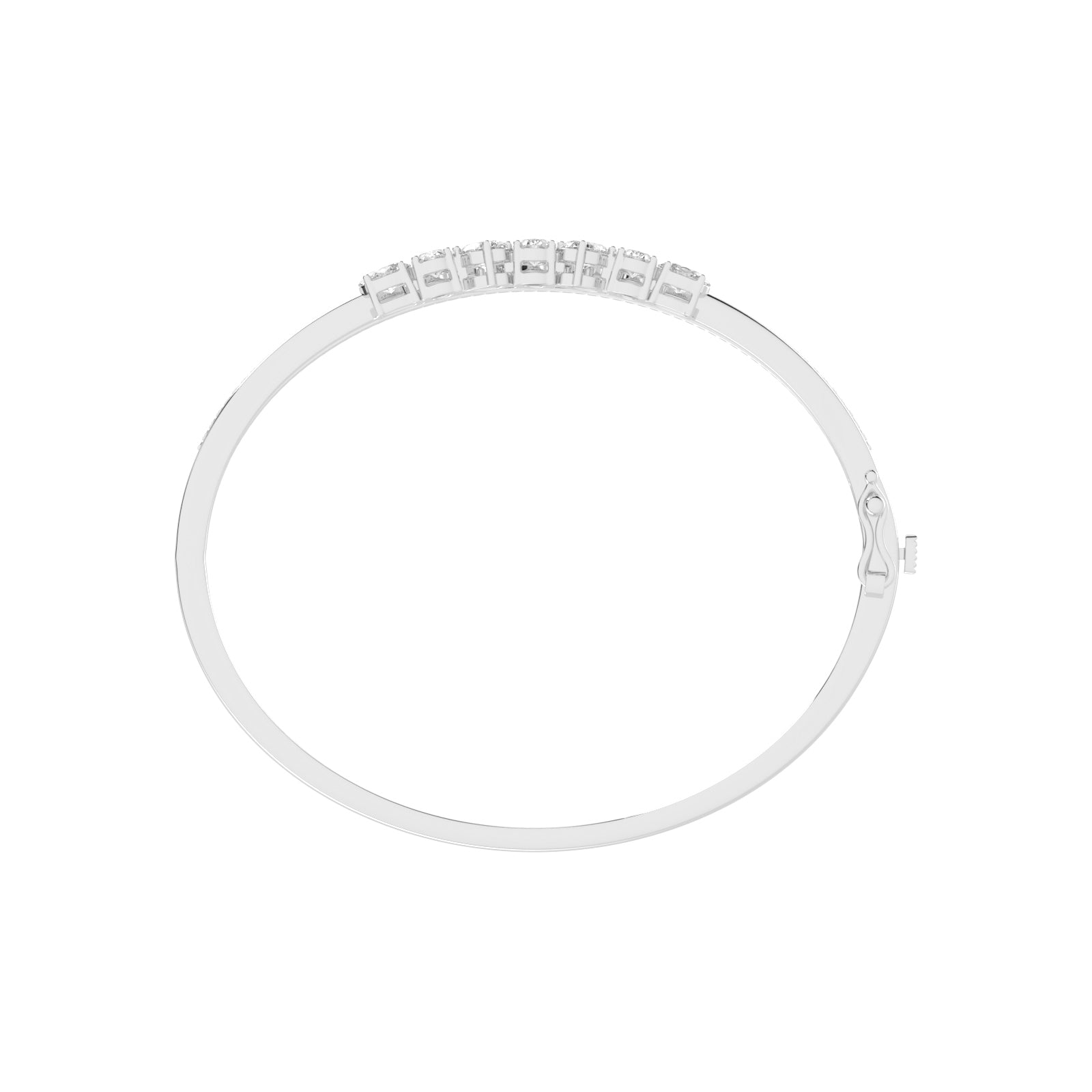 Elara 2Ct Split Oval Cut Kada Lab Diamond Bracelet