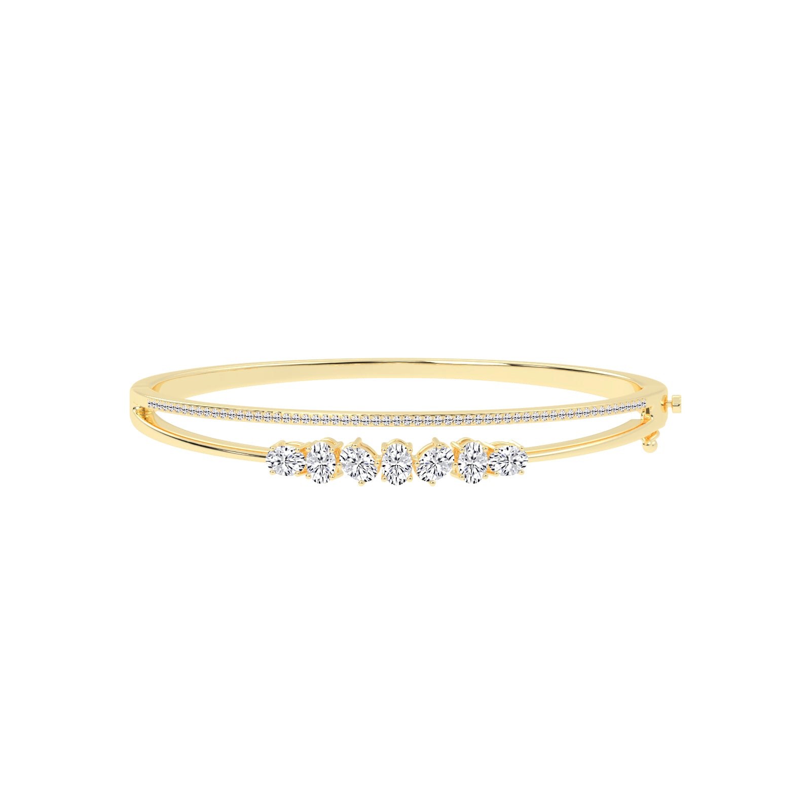 Elara 2Ct Split Oval Cut Kada Lab Diamond Bracelet