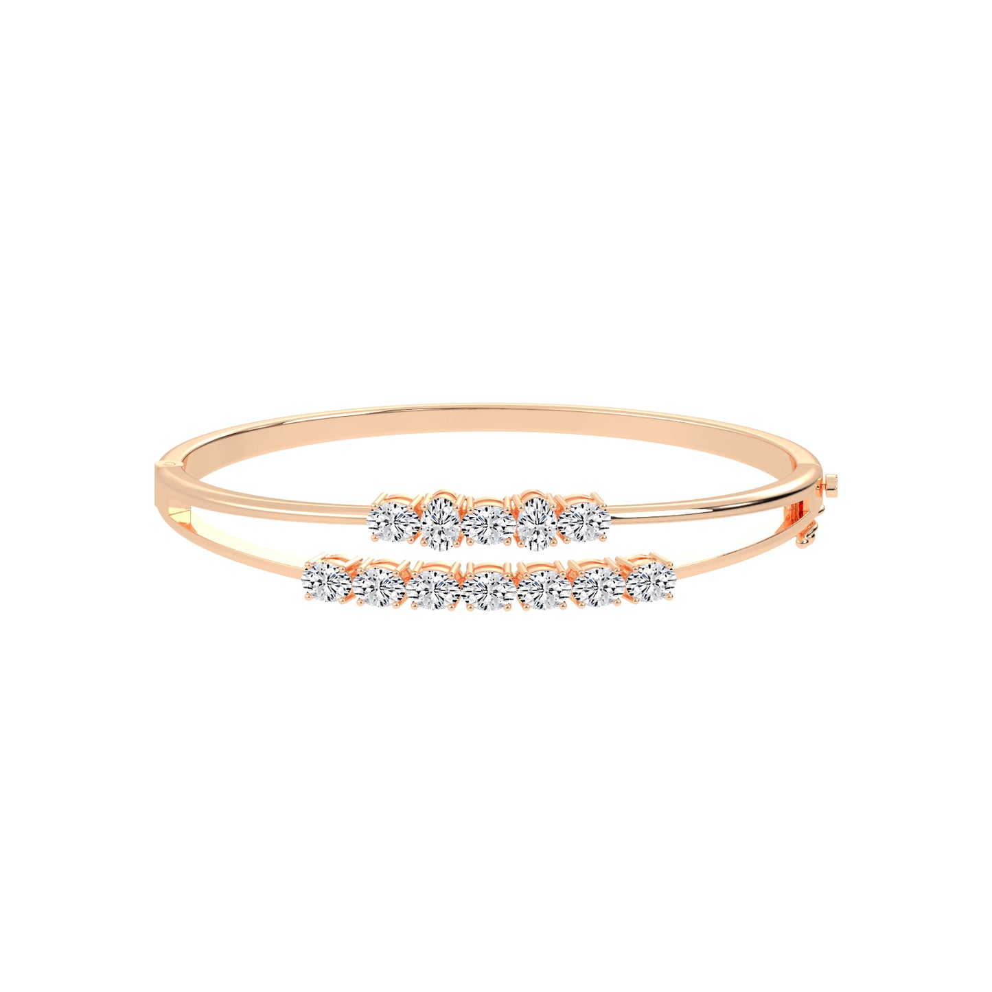 Aeliana 3Ct Split Oval Cut Kada Lab Diamond Bracelet