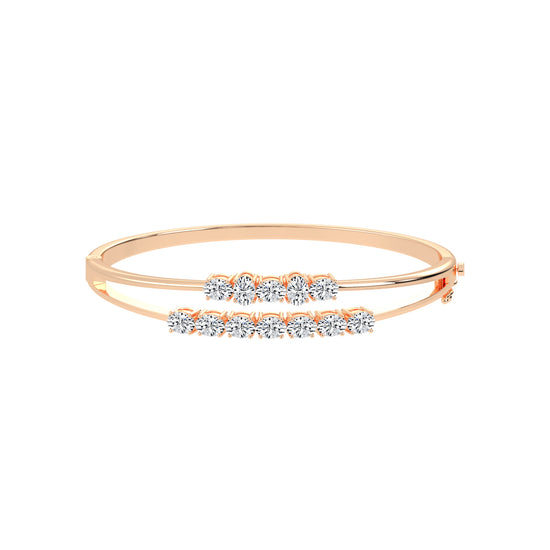 Aeliana 3Ct Split Oval Cut Kada Lab Diamond Bracelet