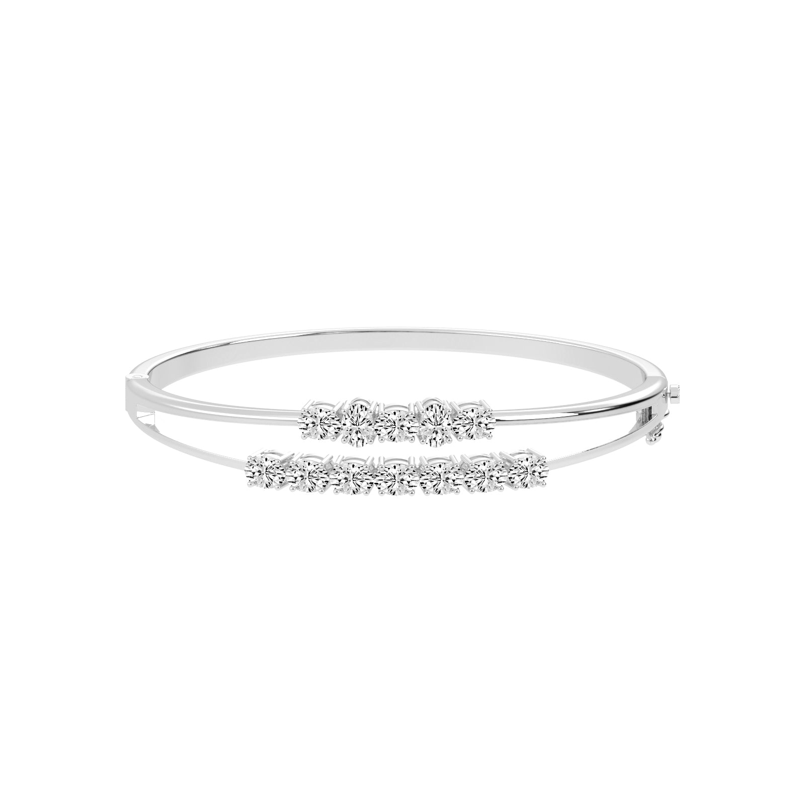 Aeliana 3Ct Split Oval Cut Kada Lab Diamond Bracelet