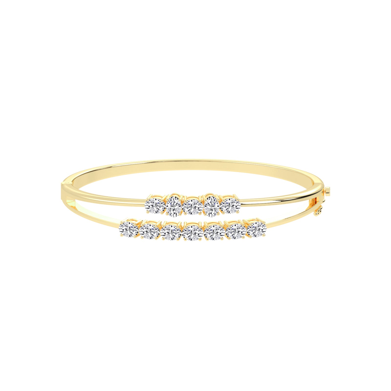 Aeliana 3Ct Split Oval Cut Kada Lab Diamond Bracelet