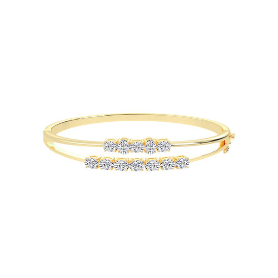 Aeliana 3Ct Split Oval Cut Kada Lab Diamond Bracelet
