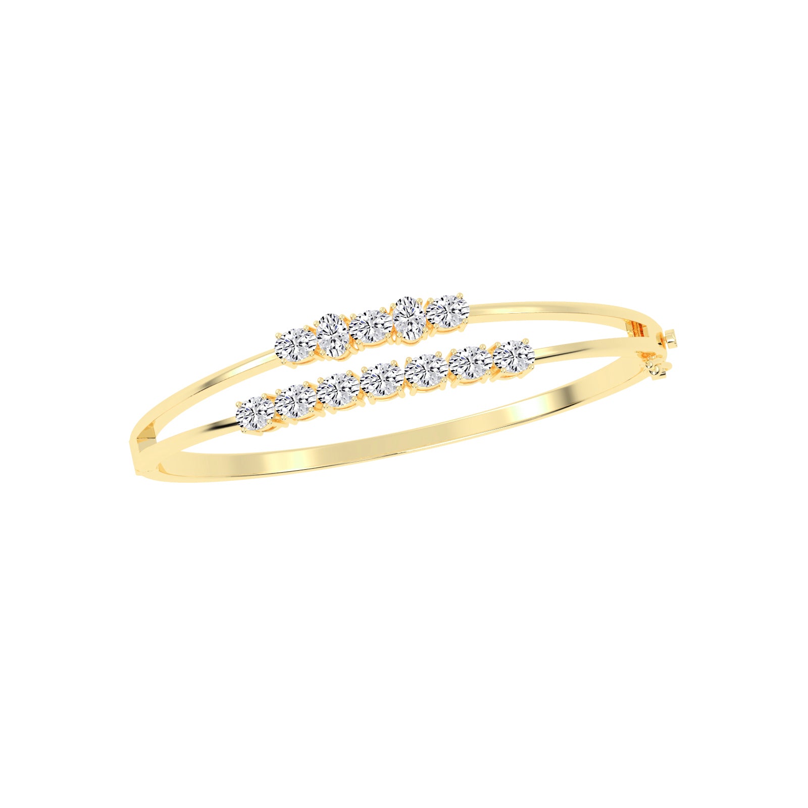 Aeliana 3Ct Split Oval Cut Kada Lab Diamond Bracelet