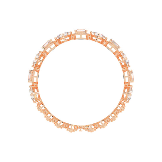 Fara 13.25Ct Miracle Setting Emerald Cut Fancy Lab Diamond Bracelet