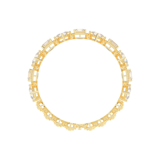 Fara 13.25Ct Miracle Setting Emerald Cut Fancy Lab Diamond Bracelet