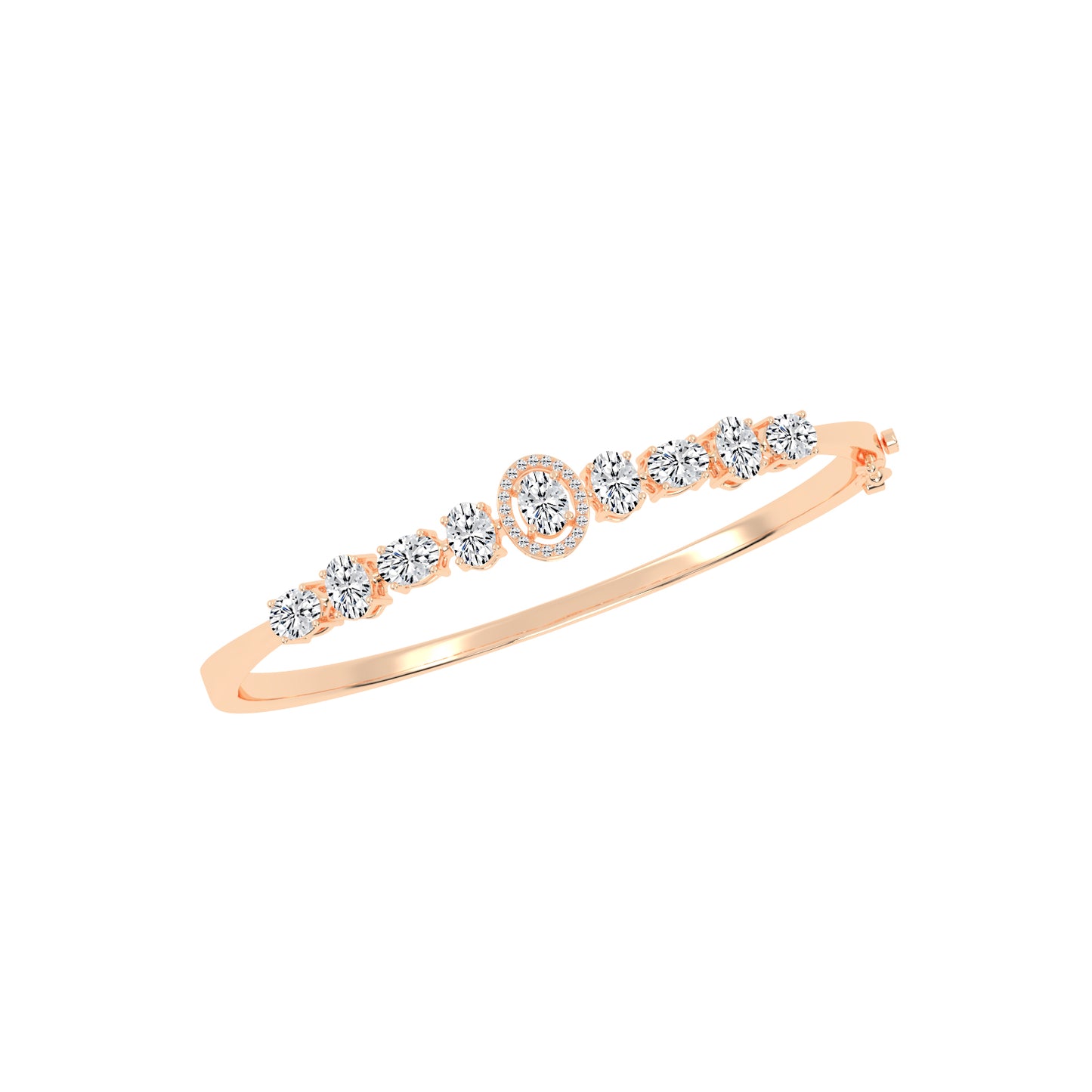 Ravina Oval Cut Kada Lab Diamond Bracelet