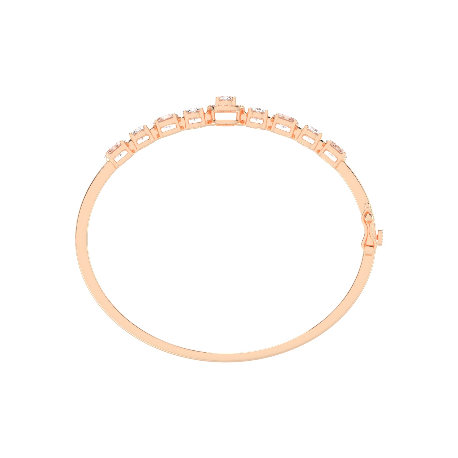 Ravina Oval Cut Kada Lab Diamond Bracelet