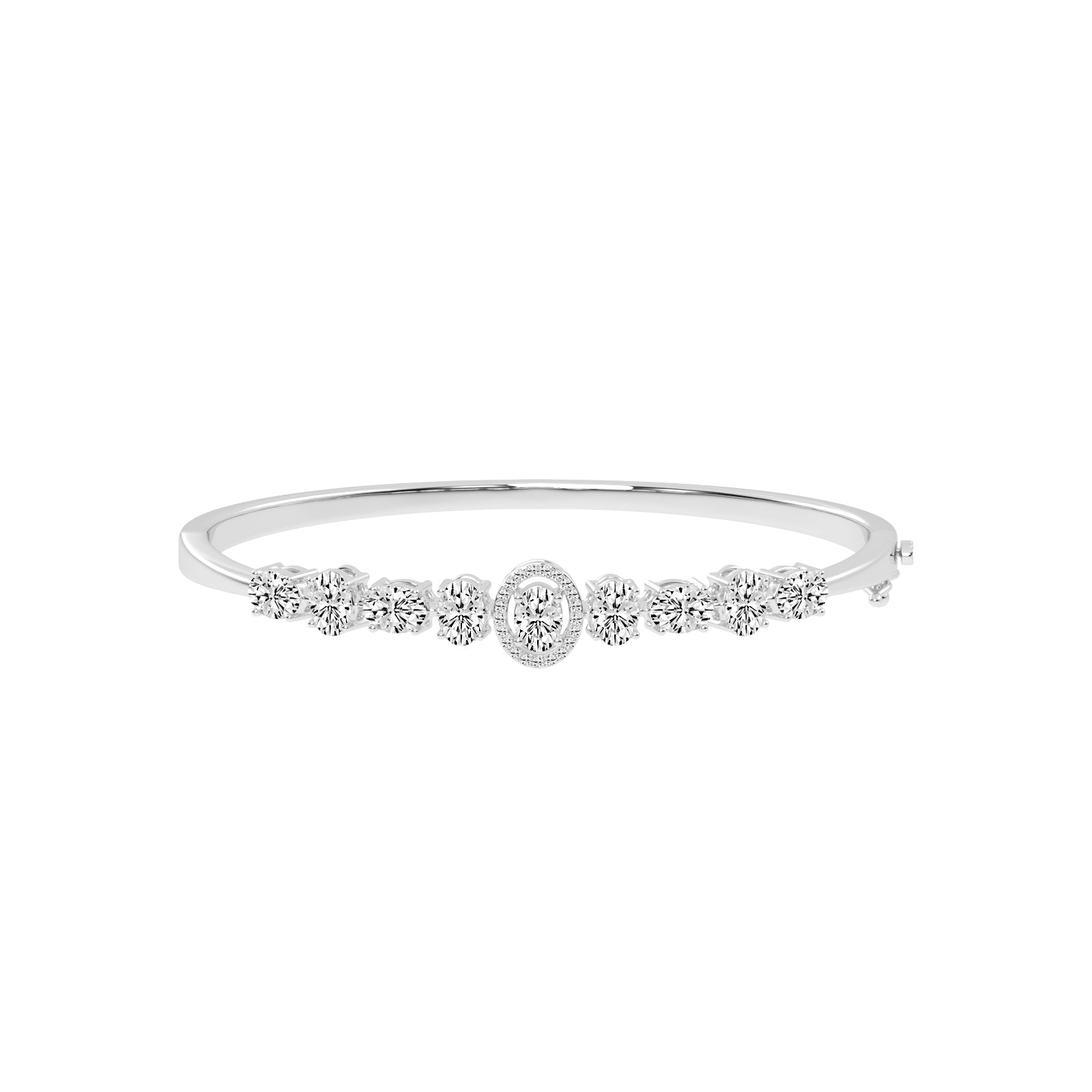 Ravina Oval Cut Kada Lab Diamond Bracelet