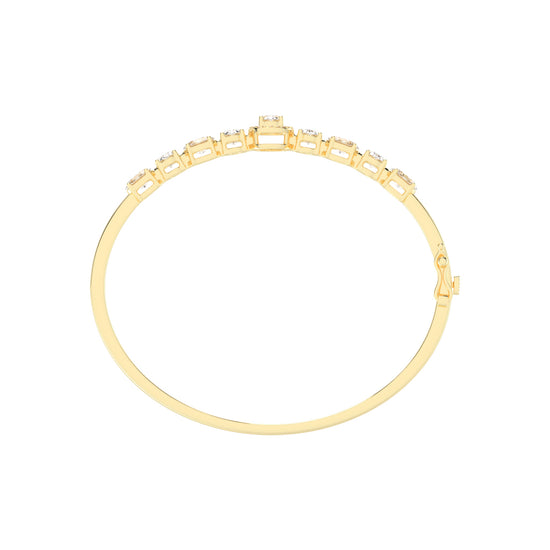 Ravina Oval Cut Kada Lab Diamond Bracelet