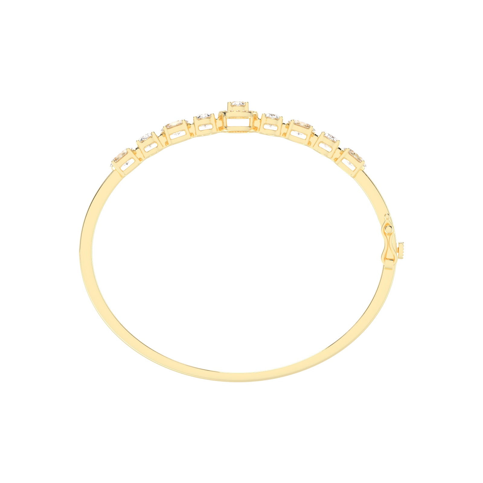 Ravina Oval Cut Kada Lab Diamond Bracelet