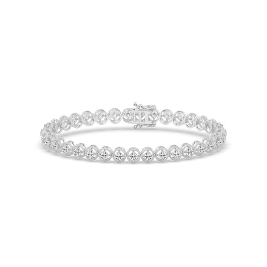 Thalia 25Ct Miracle Setting Round Cut Tennis Lab Diamond Bracelet