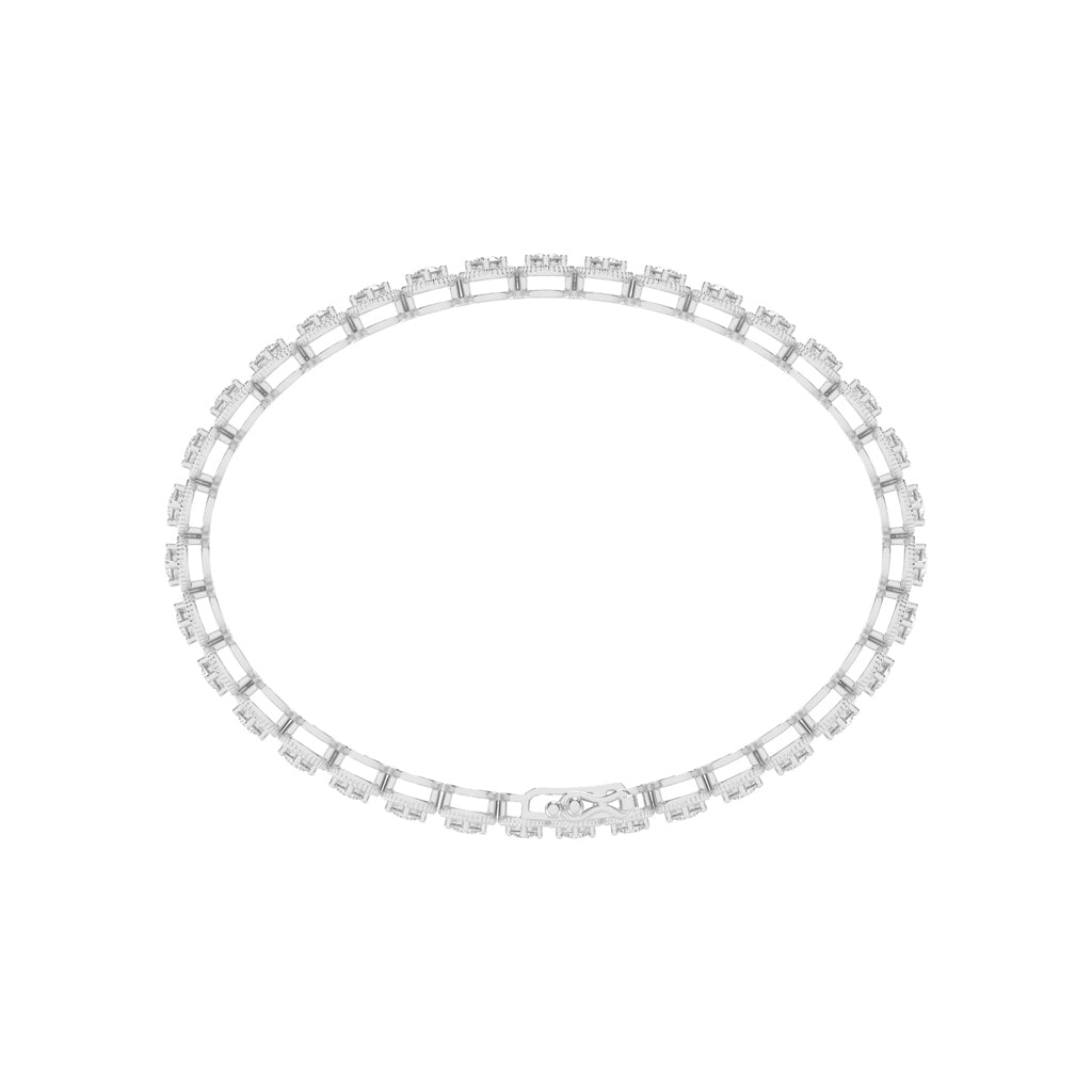Thalia 25Ct Miracle Setting Round Cut Tennis Lab Diamond Bracelet