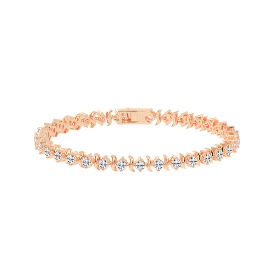 Lumina Charm Round Cut Delicate Lab Diamond Bracelet