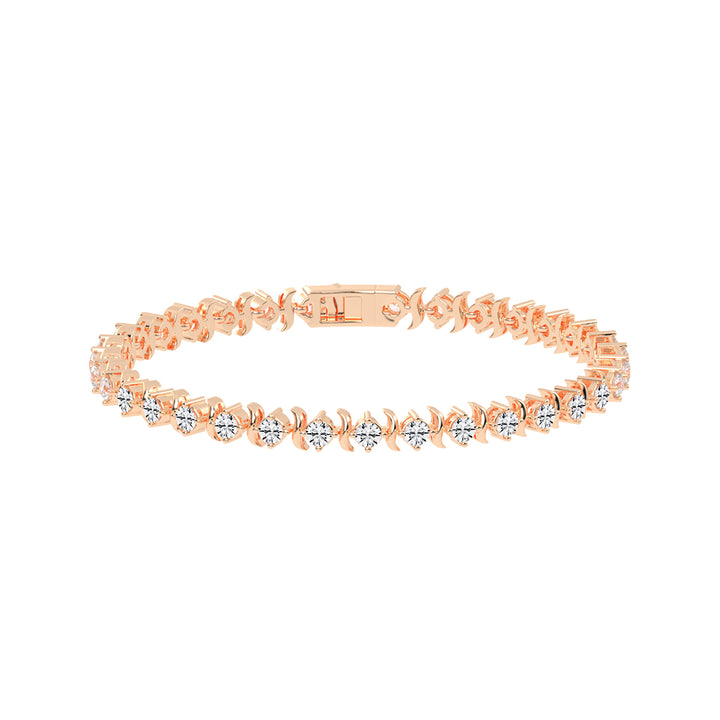 Lumina Charm Round Cut Delicate Lab Diamond Bracelet