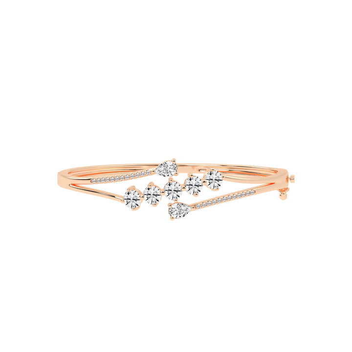 Arelis 3.75Ct Bypass Pear Cut Kada Lab Diamond Bracelet