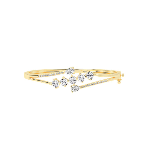 Arelis 375Ct Bypass Pear Cut Kada Lab Diamond Bracelet