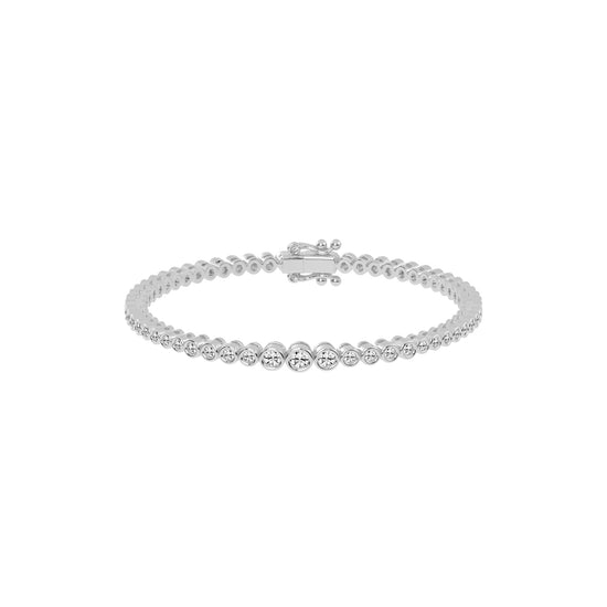 Livia 1.25Ct Bezel Round Cut Tennis Lab Diamond Bracelet