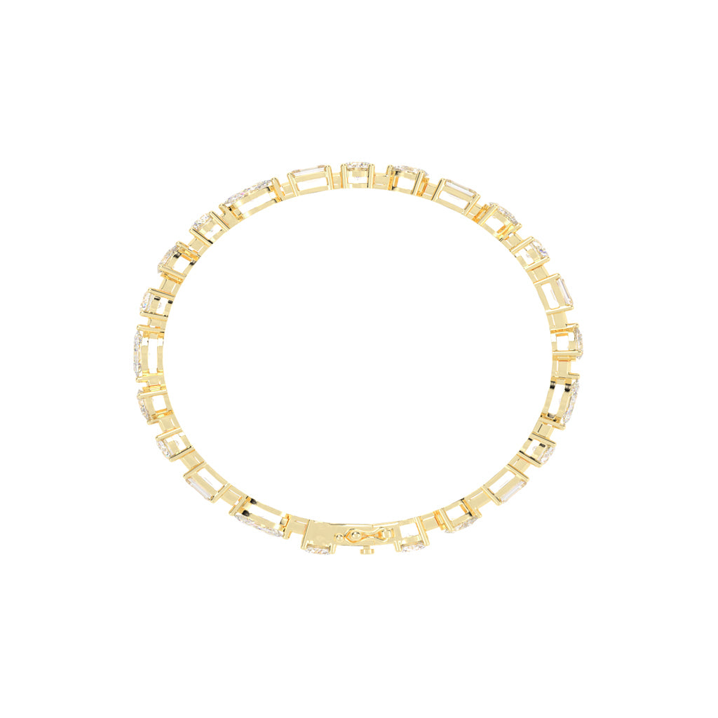 Atria 6.75Ct Miracle Setting Marquise Cut Fancy Lab Diamond Bracelet