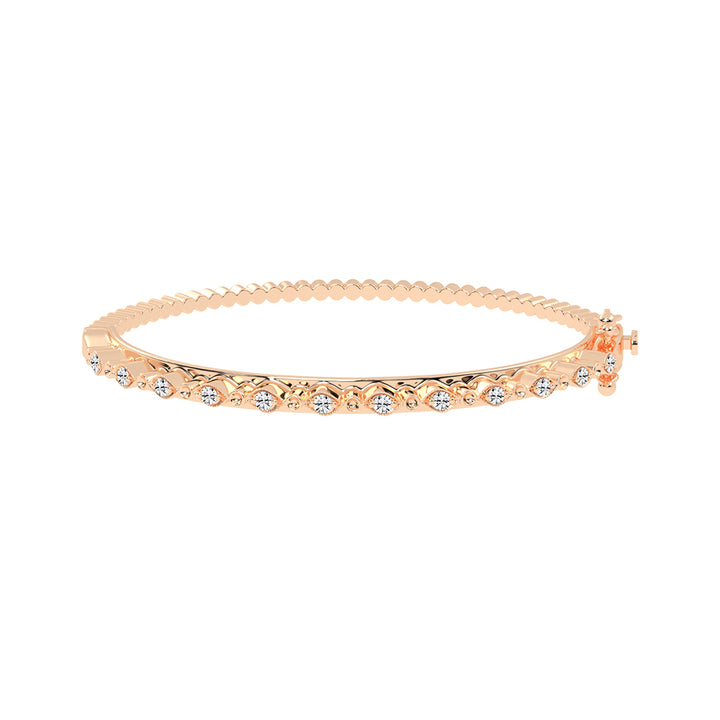 Mira Surface Round Cut Fancy Lab Diamond Bracelet