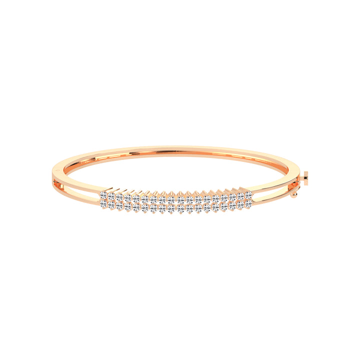 Miri 1.25Ct Two Row Round Cut Kada Lab Diamond Bracelet