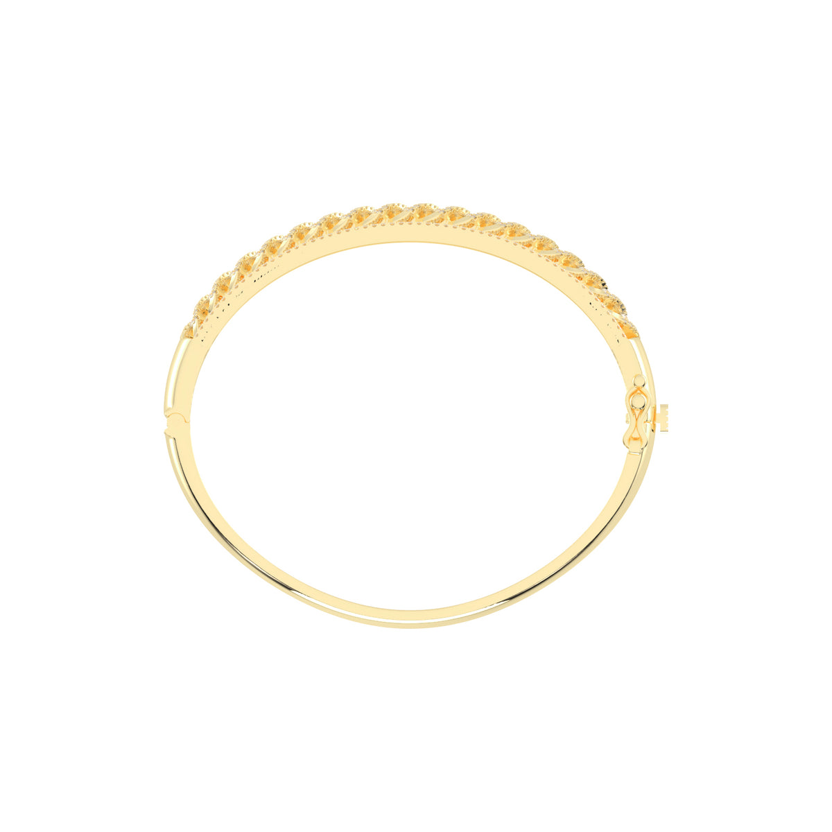 Bria 2Ct Leafy Whisper Round Cut Kada Lab Diamond Bracelet