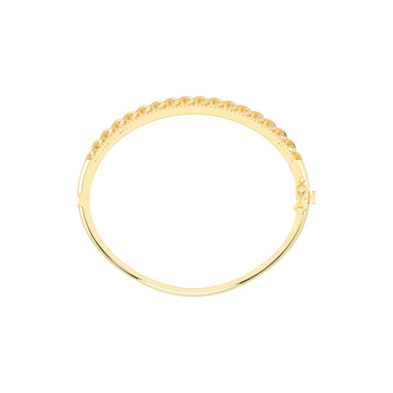 Bria 2Ct Leafy Whisper Round Cut Kada Lab Diamond Bracelet