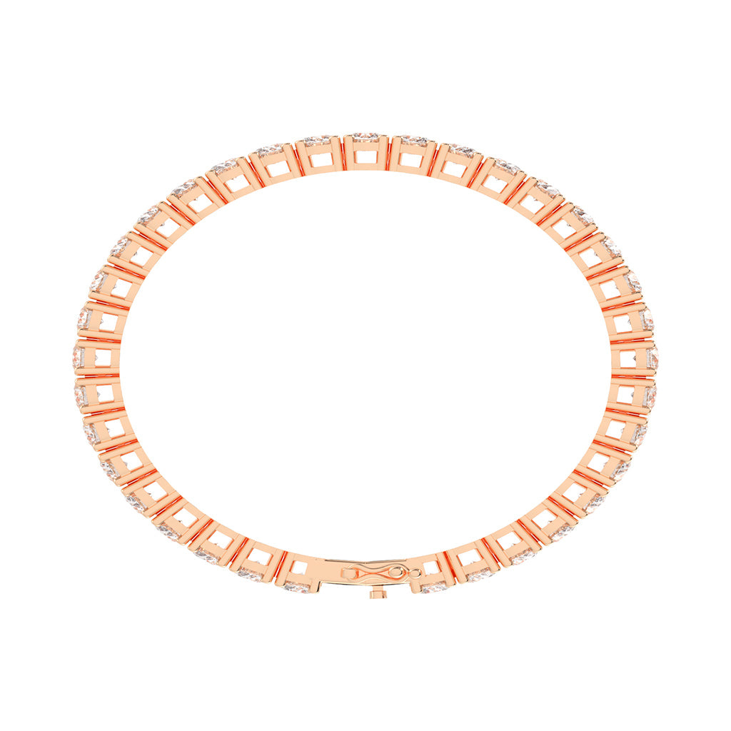 Fiara 11.5Ct Shared Prong Round Cut Tennis Lab Diamond Bracelet