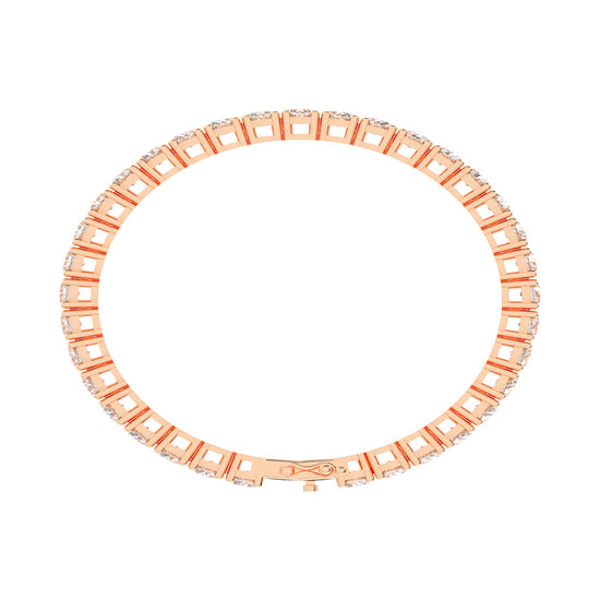 Fiara 11.5Ct Shared Prong Round Cut Tennis Lab Diamond Bracelet