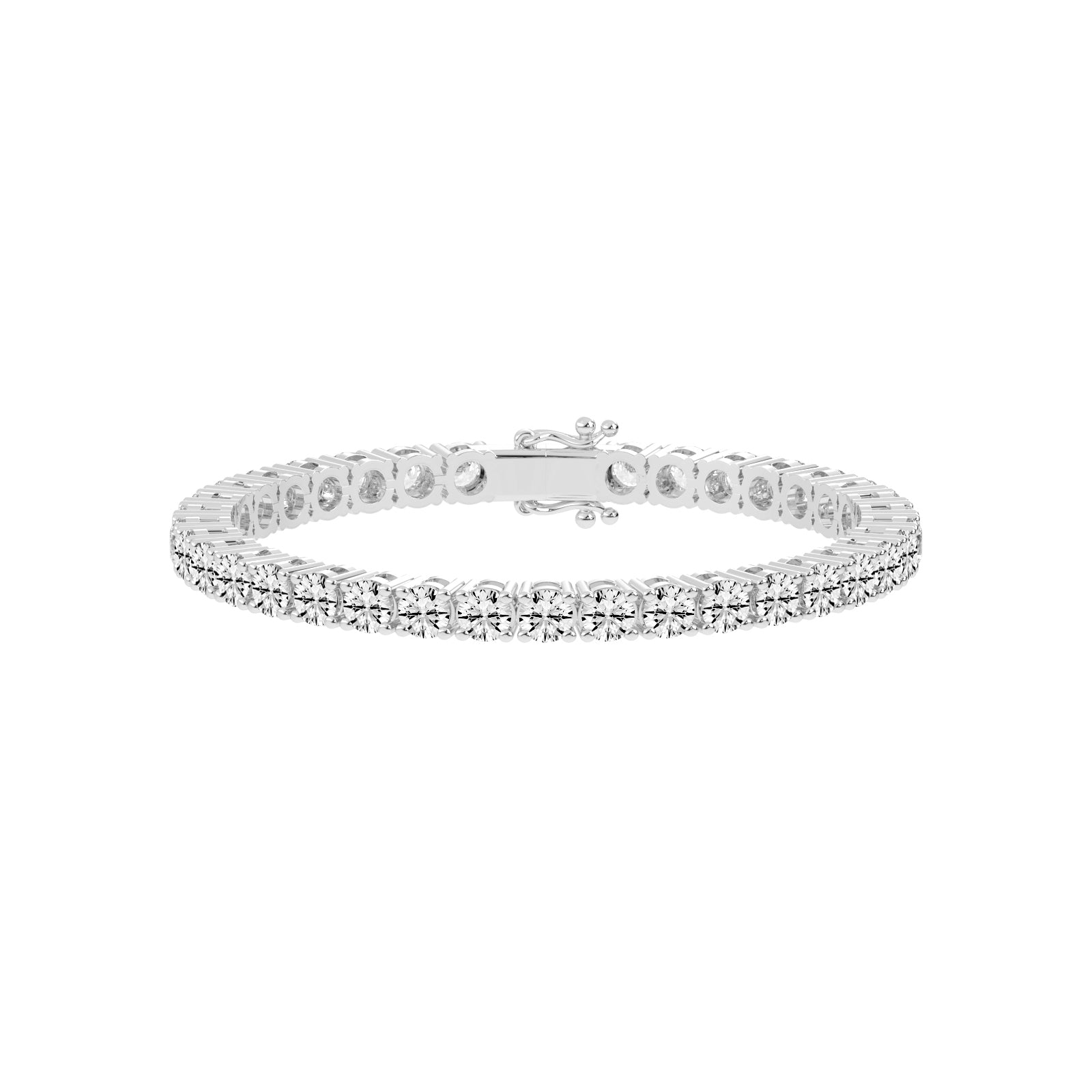 Fiara 11.5Ct Shared Prong Round Cut Tennis Lab Diamond Bracelet