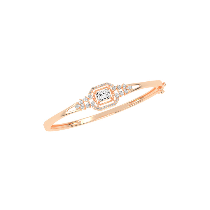 Daria Split Shank Emerald Cut Kada Lab Diamond Bracelet