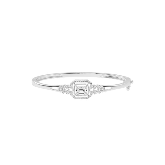 Daria Split Shank Emerald Cut Kada Lab Diamond Bracelet