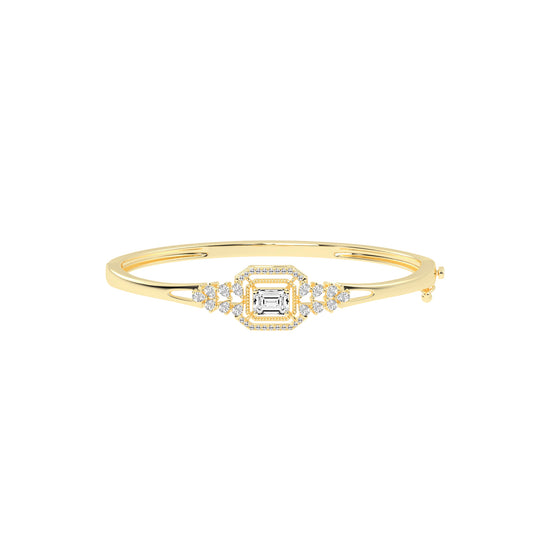 Daria Split Shank Emerald Cut Kada Lab Diamond Bracelet