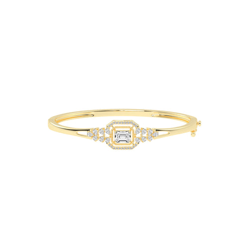 Daria Split Shank Emerald Cut Kada Lab Diamond Bracelet