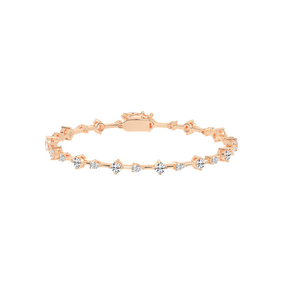 Ivory Diamond Round Cut Delicate Lab Diamond Bracelet
