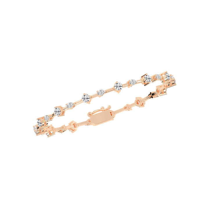Ivory Diamond Round Cut Delicate Lab Diamond Bracelet