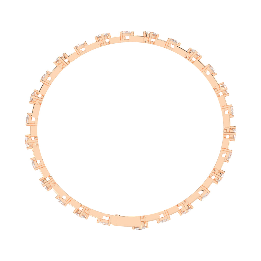 Ivory Diamond Round Cut Delicate Lab Diamond Bracelet