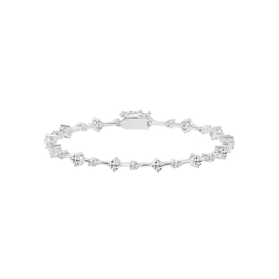 Ivory Diamond Round Cut Delicate Lab Diamond Bracelet