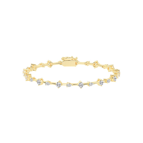 Ivory Diamond Round Cut Delicate Lab Diamond Bracelet