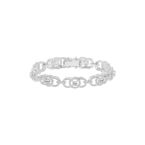 Lumin 375Ct Round Cut Fancy Lab Diamond Bracelet
