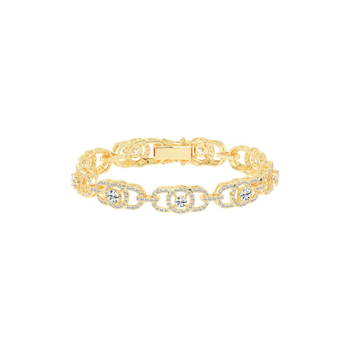 Lumin 375Ct Round Cut Fancy Lab Diamond Bracelet
