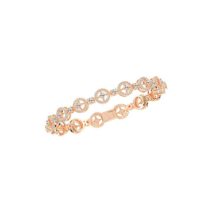 Anya 3.25Ct Studded Round Cut Fancy Lab Diamond Bracelet