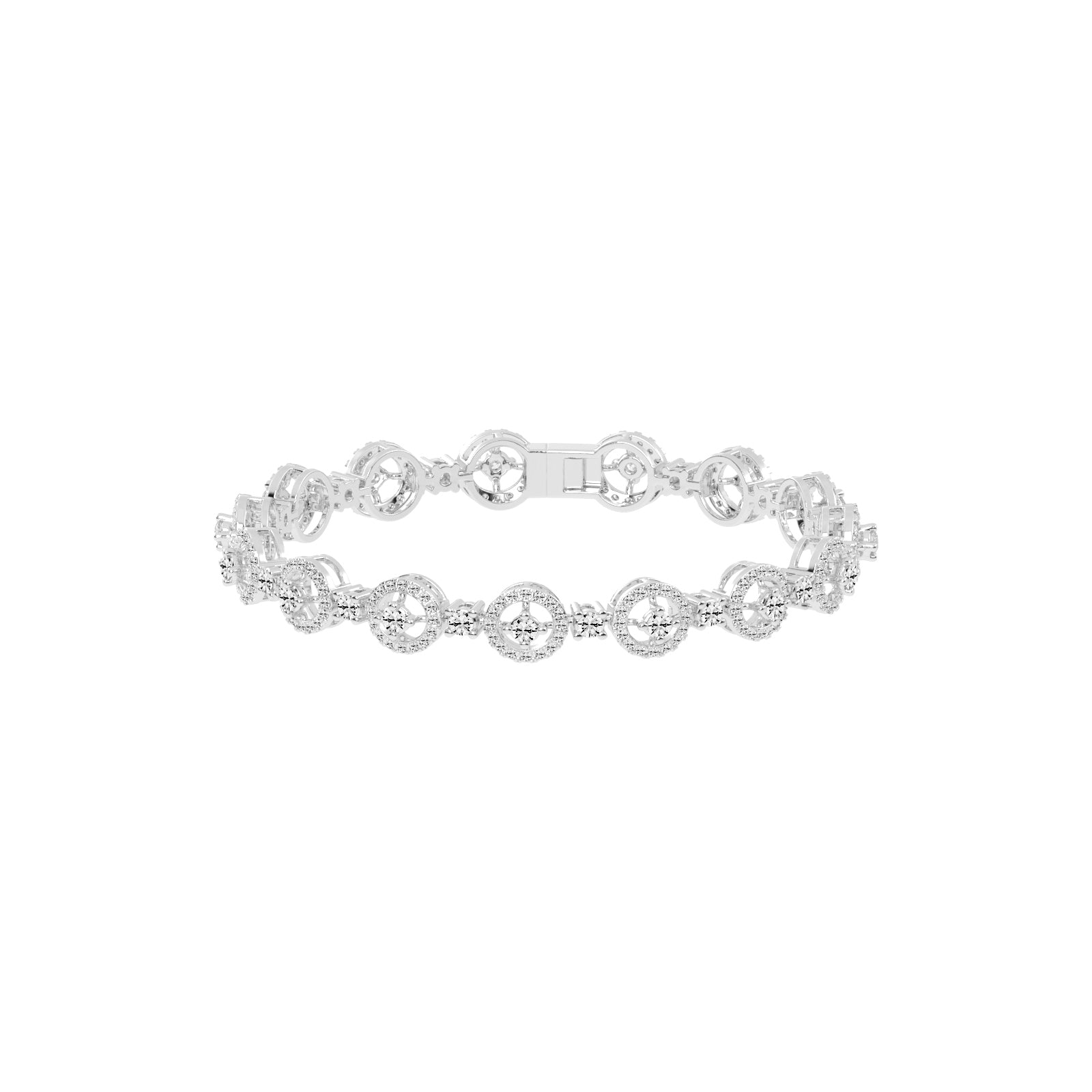 Anya 3.25Ct Studded Round Cut Fancy Lab Diamond Bracelet