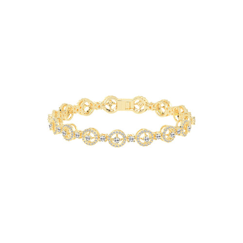 Anya 325Ct Studded Round Cut Fancy Lab Diamond Bracelet