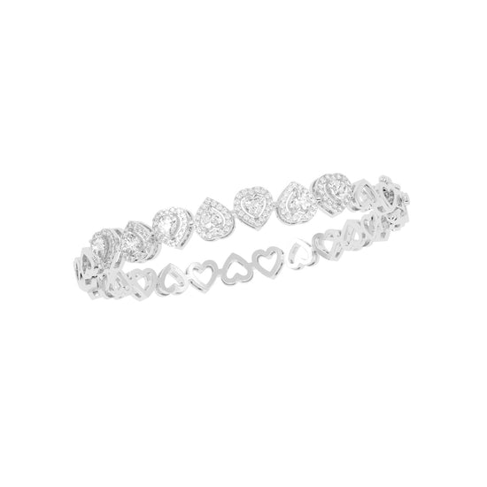 Celara Bezel Heart Cut Kada Lab Diamond Bracelet