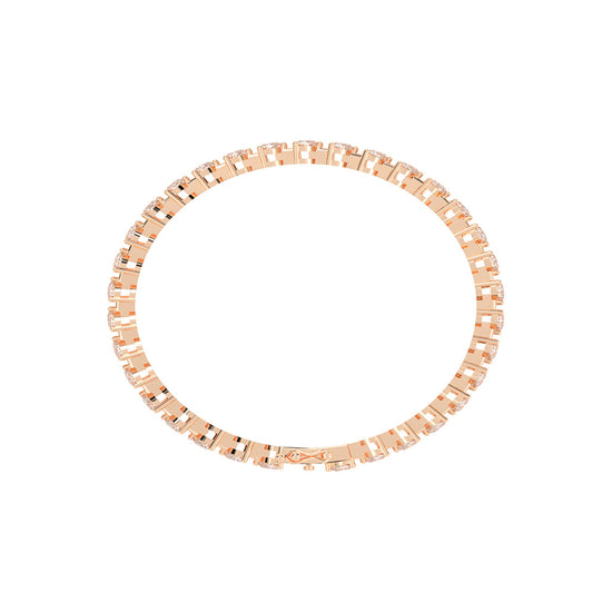 Nyssa Heart Cut Tennis Lab Diamond Bracelet