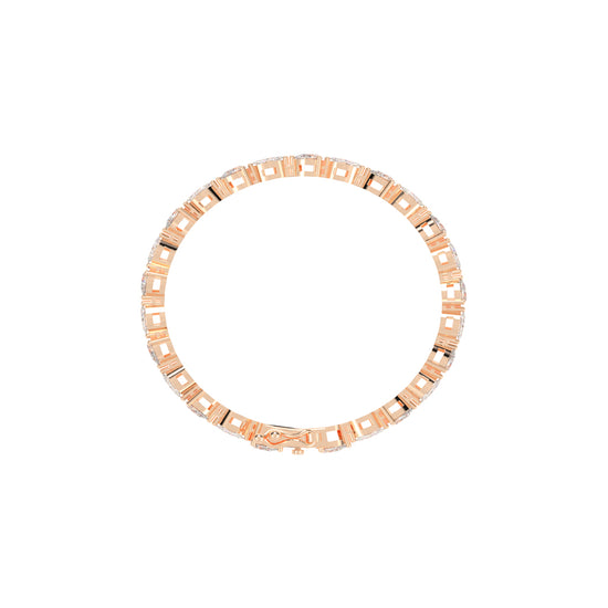 Rinna 3.75Ct Shared Setting Fancy Lab Diamond Bracelet
